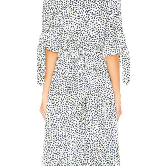 Blue Floral Nina Midi Dress - Faithfull the Brand - M (Size 6) - Picture 3 of 6